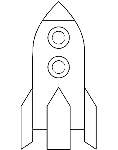 Rocket Picture For Children Coloring Page