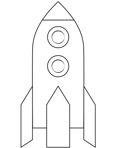 Rocket Picture Coloring Page