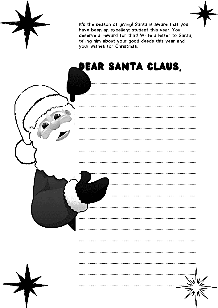 Santa For Children Coloring Page