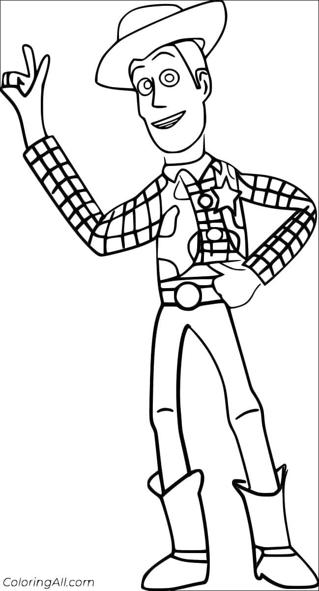 Simple Woody Coloring Page