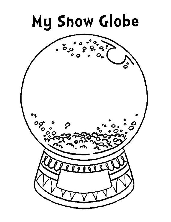 Snow Globe Coloring Page