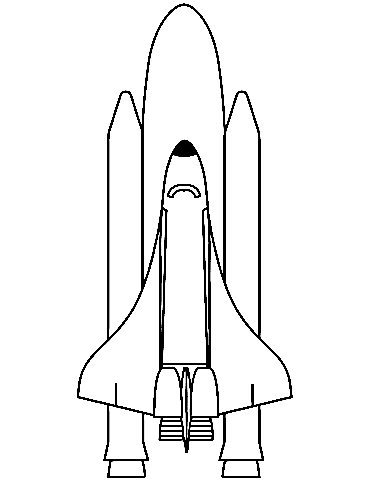Space Rocket Picture Coloring Page
