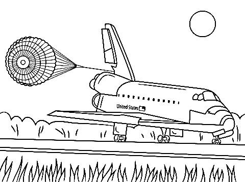 Space Shuttle Endeavour Image Coloring Page