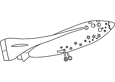 SpaceShip One Coloring Page