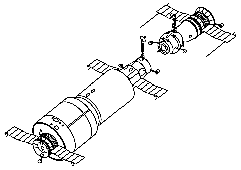 Spaceships Docking Image For Kids Coloring Page
