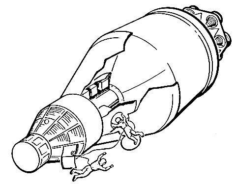 Spaceships Image For Kids Coloring Page