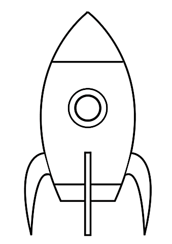 Very Simple Rocket Coloring Page