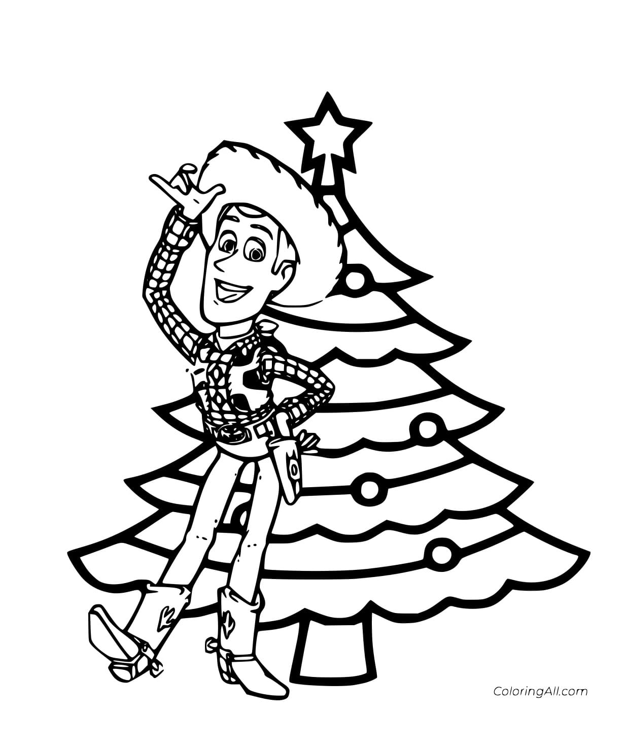 Woody And A Christmas Tree