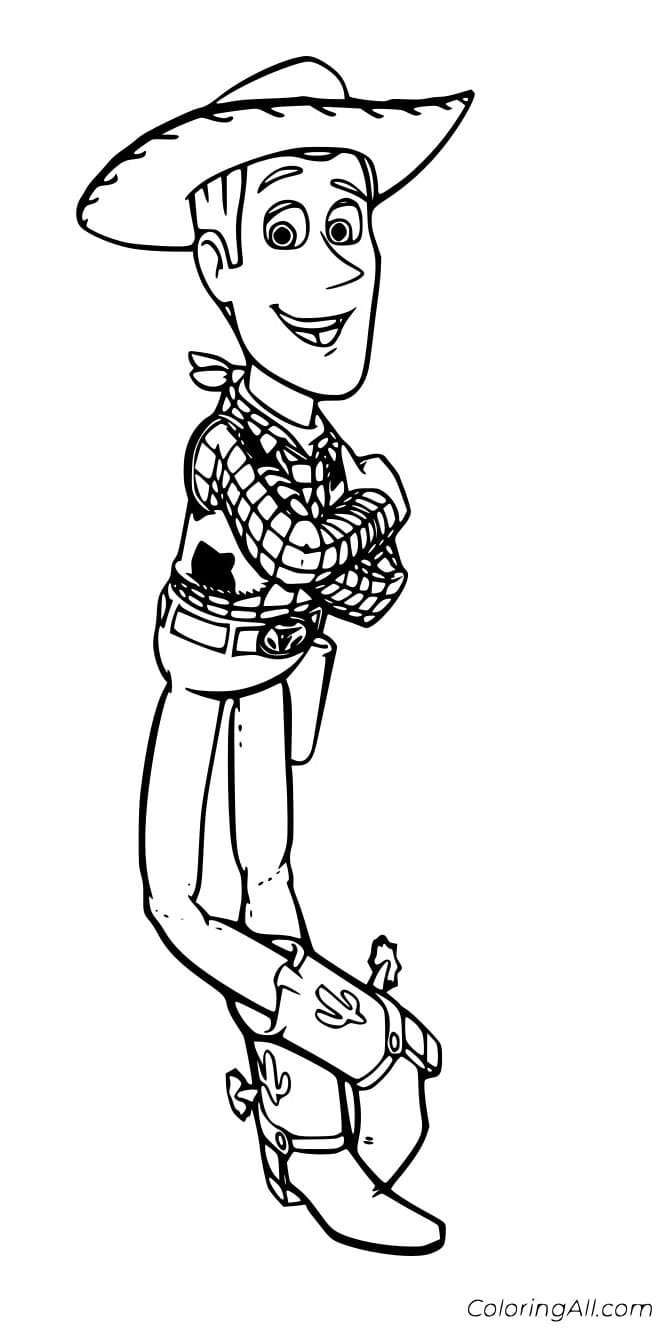 Woody Cowboy Coloring Page