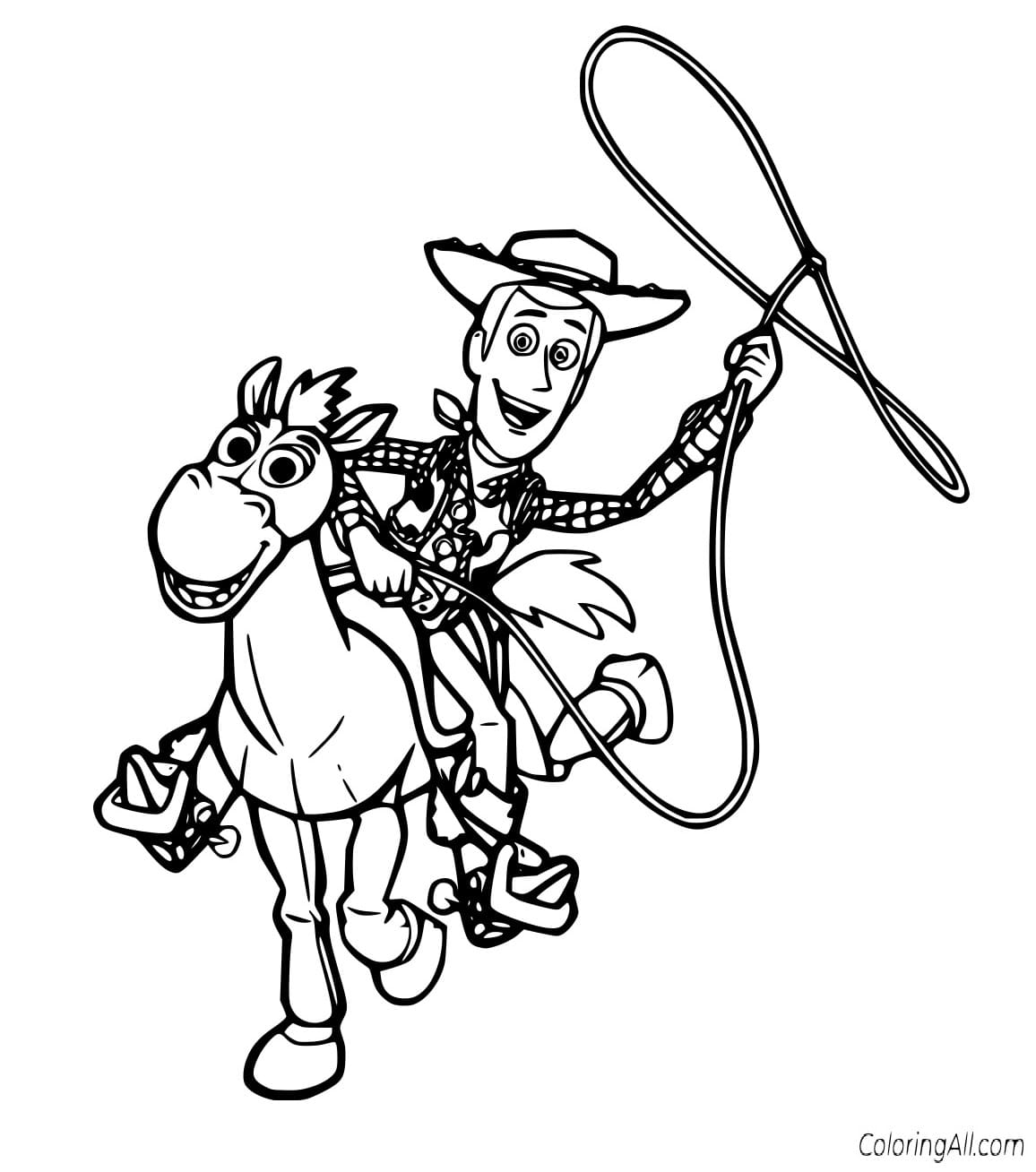 Woody Riding Bullseye
