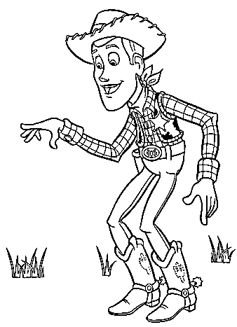 Woody Sheriff Coloring Page
