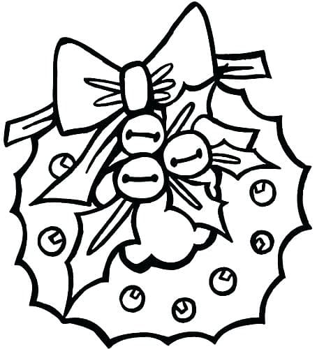 Wreath Christmas Coloring Coloring Page